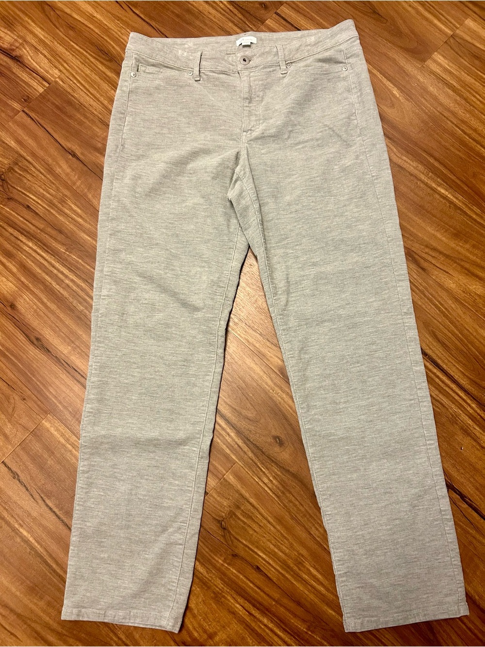 J.Jill Women’s Neutral Gray Corduroy Pants Fall 12 Cotton/spandex